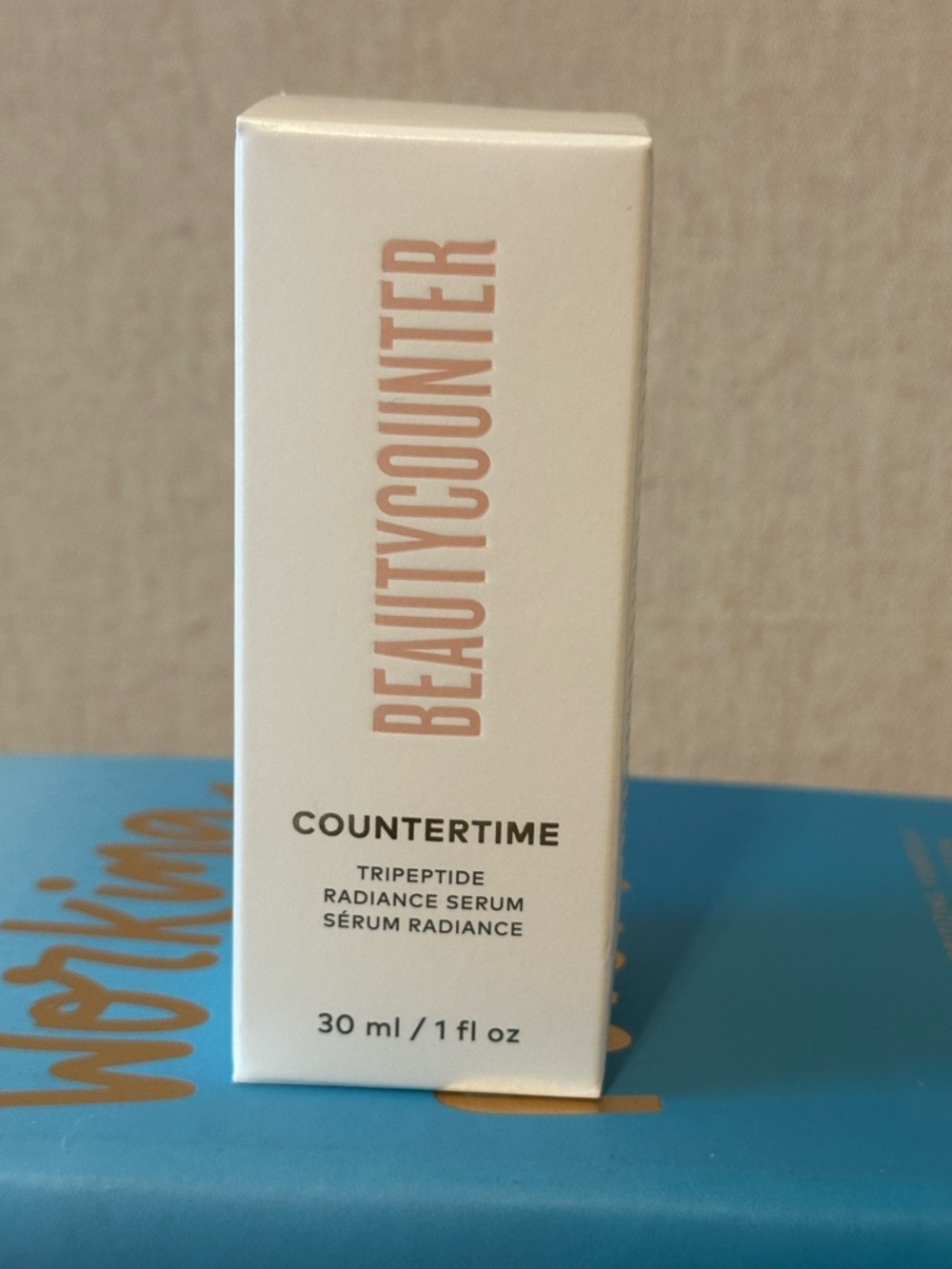 Beautycounter Clean Beauty Box with Rose-Gold Text on White